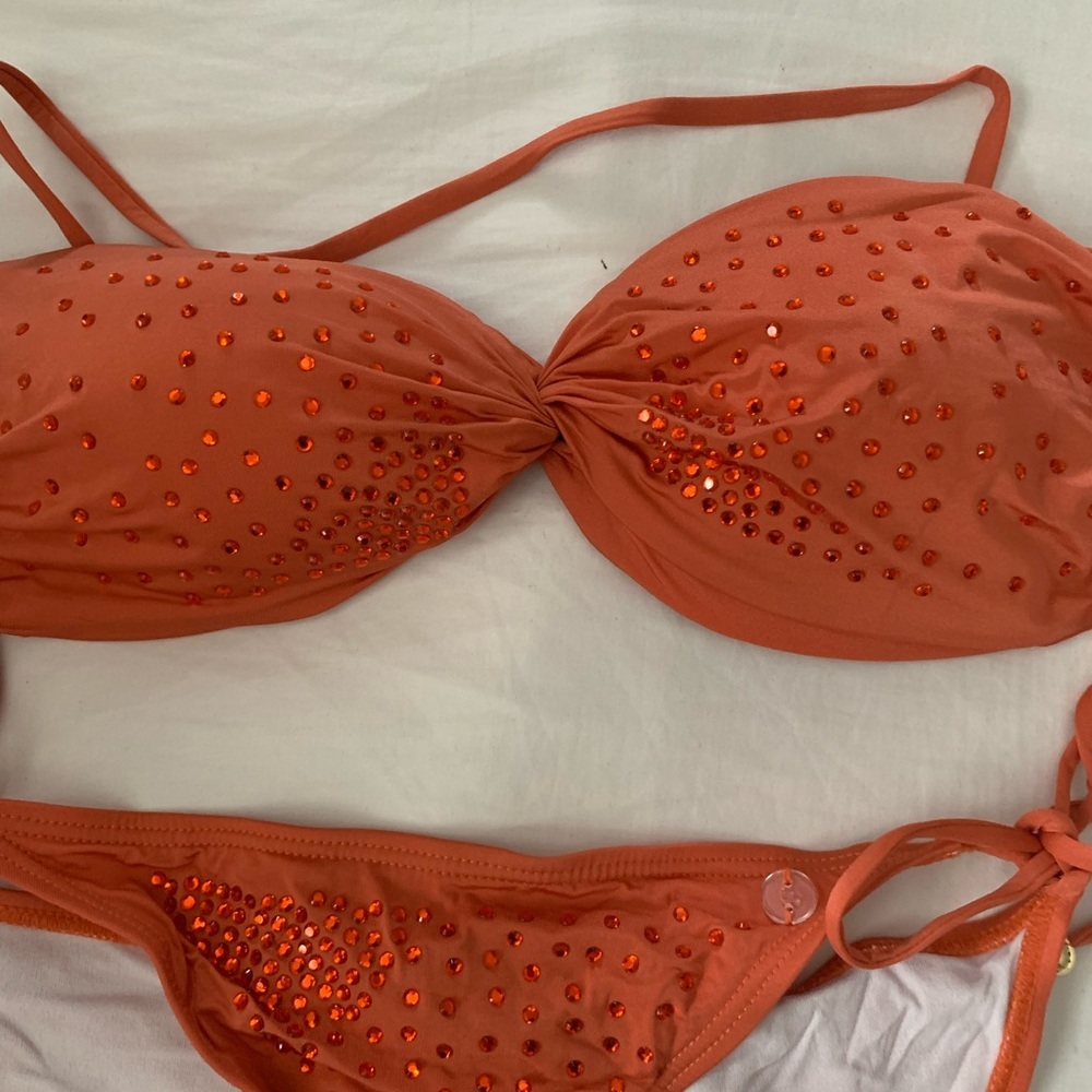 French connection Bikini orange with rhinestone 👙